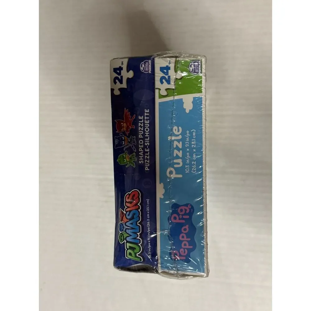 NEW Sealed 4-Pack 24-Piece PJ Masks, Peppa Pig Puzzles w/ Multiverse Puzzle